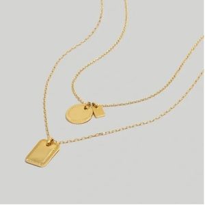Madewell Etched Coin necklace in vintage gold